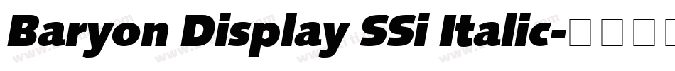 Baryon Display SSi Italic字体转换